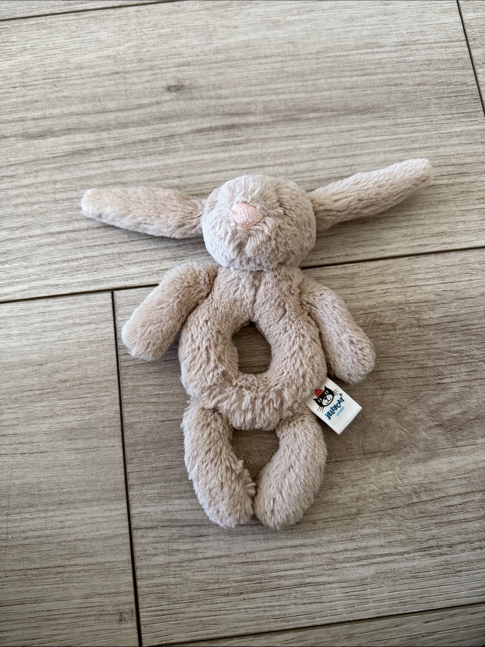 Jellycat Bashful Beige Bunny Ring Rattle